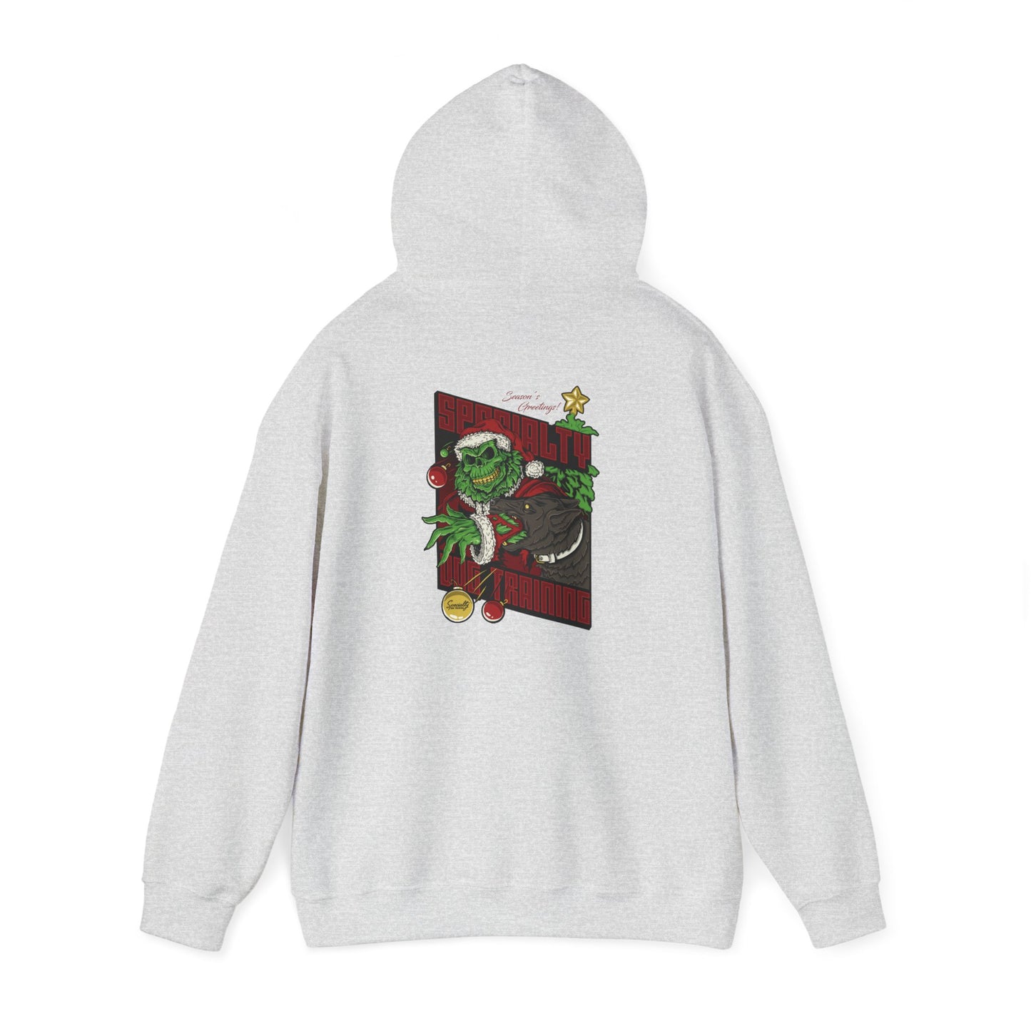 Holiday Grinch Decoy - Unisex Heavy Blend™ Hooded Sweatshirt (Back Print)