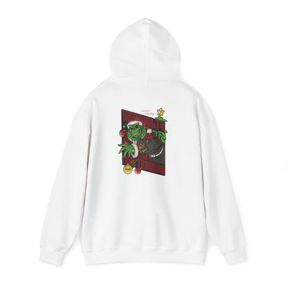 Holiday Grinch Decoy - Unisex Heavy Blend™ Hooded Sweatshirt (Back Print)