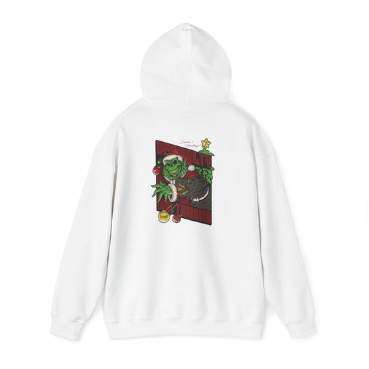 Holiday Grinch Decoy - Unisex Heavy Blend™ Hooded Sweatshirt (Back Print)