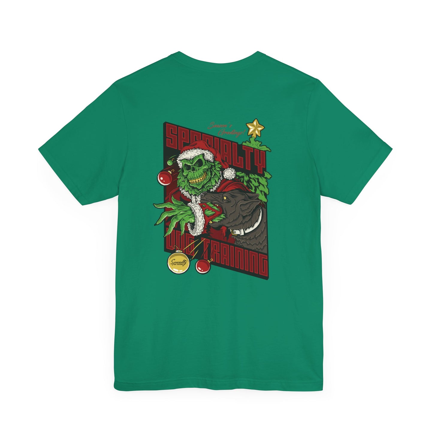 Holiday Grinch Decoy - Unisex Jersey Short Sleeve Tee (Back Print)