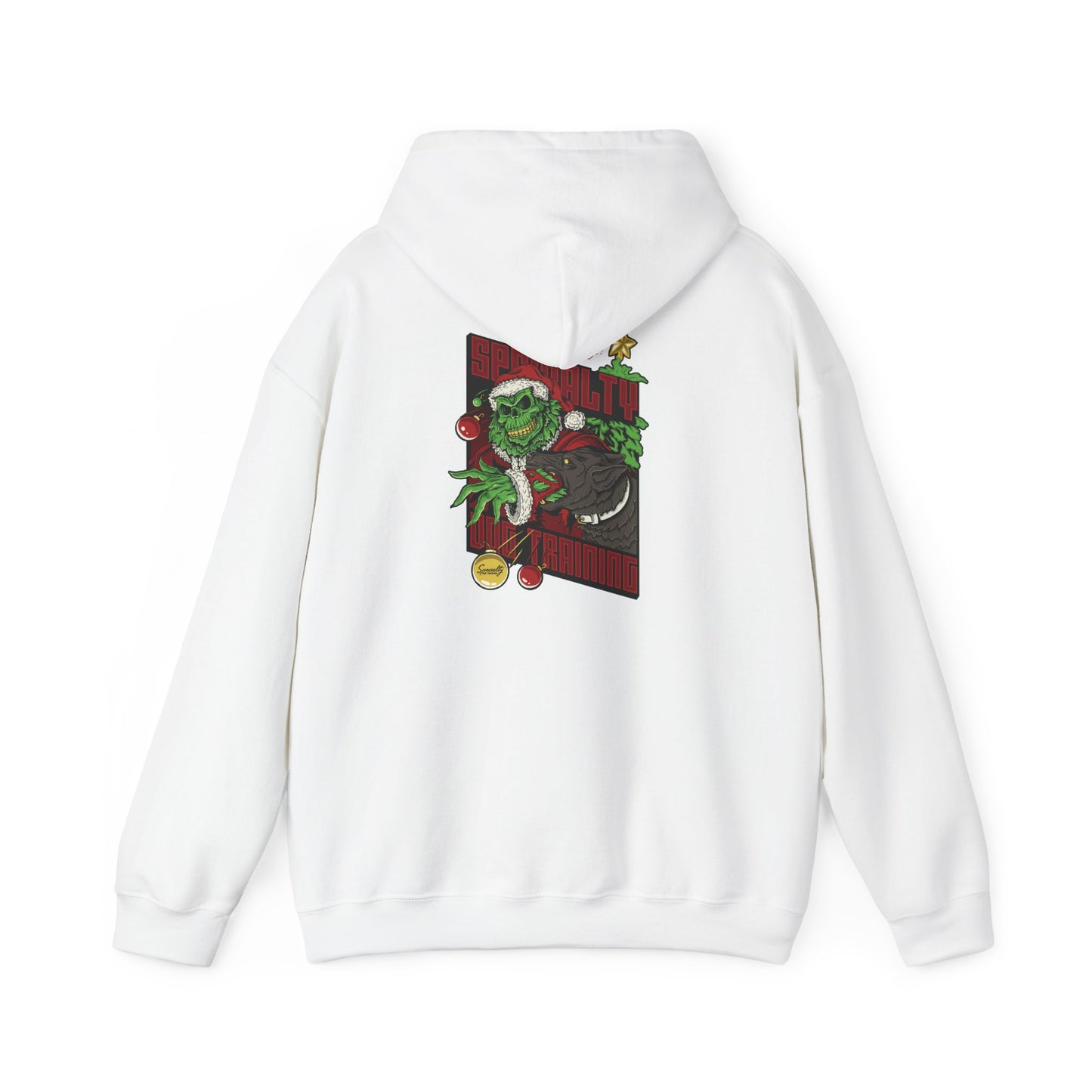 Holiday Grinch Decoy - Unisex Heavy Blend™ Hooded Sweatshirt (Back Print)