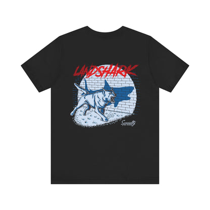 Landshark - Black - Unisex Jersey Short Sleeve Tee (Back Print)