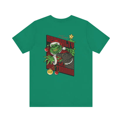 Holiday Grinch Decoy - Unisex Jersey Short Sleeve Tee (Back Print)