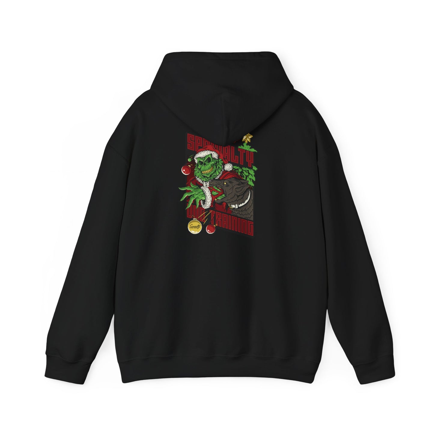 Holiday Grinch Decoy - Unisex Heavy Blend™ Hooded Sweatshirt (Back Print)