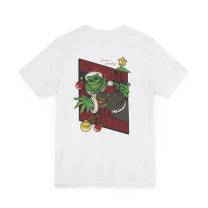 Holiday Grinch Decoy - Unisex Jersey Short Sleeve Tee (Back Print)