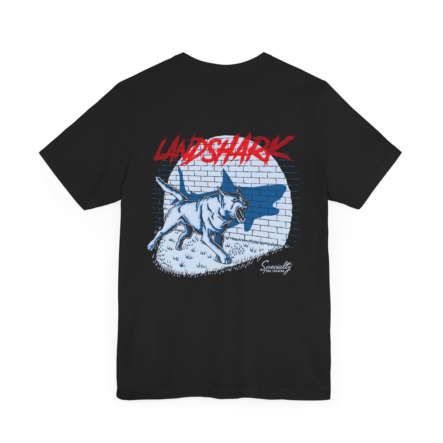 Landshark - Black - Unisex Jersey Short Sleeve Tee (Back Print)