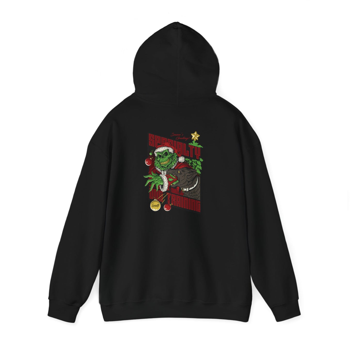 Holiday Grinch Decoy - Unisex Heavy Blend™ Hooded Sweatshirt (Back Print)