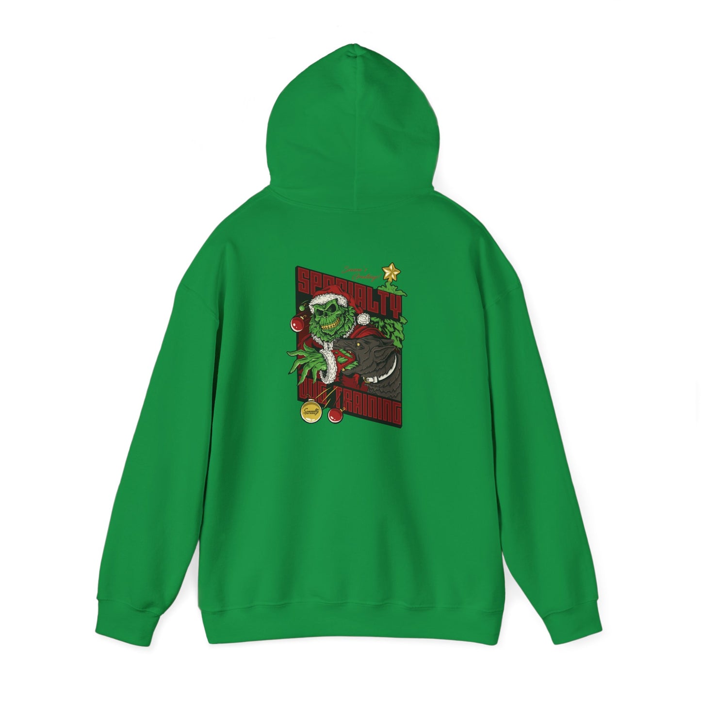 Holiday Grinch Decoy - Unisex Heavy Blend™ Hooded Sweatshirt (Back Print)