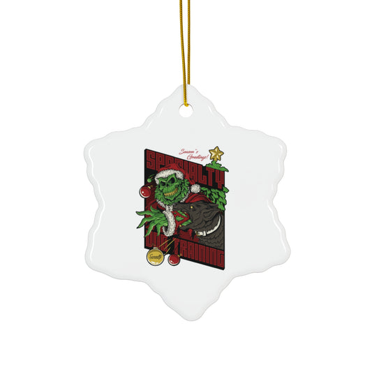 Holiday Grinch Decoy - Ceramic Ornament, 3 Shapes